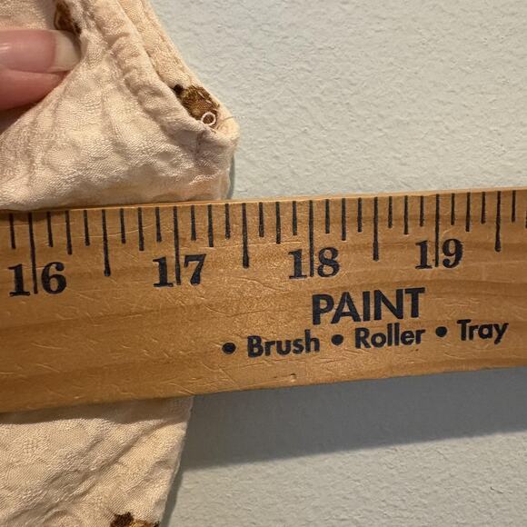 Free People Top Womens Small Ivory Draped Cowl Neck Boho Border Print Sleeveless - Picture 8 of 11